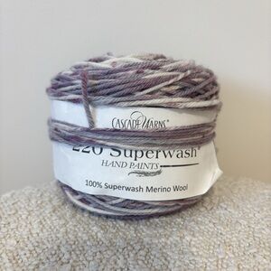 Cascade Yarns 220 Superwash Merino Wool Hand Paints 1012 Silver Plum Dye Lot 04